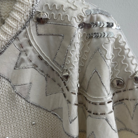 Chic Embellished Cream RINO ROSSI Sweater - Picture 4 of 8